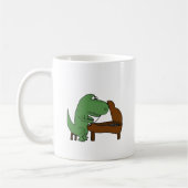 Mug Dinosaure drôle de T-Rex jouant le piano (Gauche)