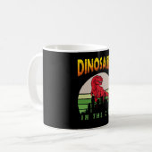 Mug Dinosaure en ville | Conception de dinosaure (Devant gauche)