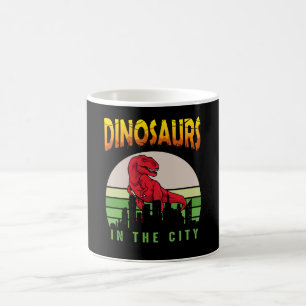 Mug Dinosaure en ville Conception de dinosaure