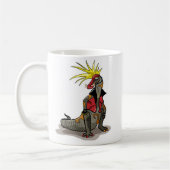 Mug Dinosaure Hadrosaurus Habillé Comme Un Punk. (Gauche)