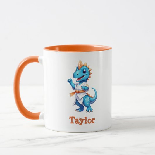 Mug Dinosaure karaté bleu (Gauche)