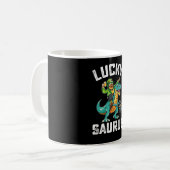 Mug Dinosaure Lucky Saurus T Rex Saint-Patrick (Devant gauche)