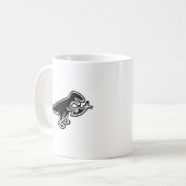 Mug Dinosaure mangeant des poissons de Jésus (Devant gauche)