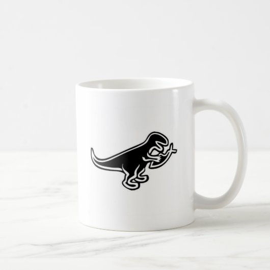 Mug Dinosaure mangeant des poissons de Jésus (Droite)