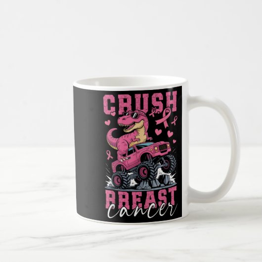 Mug Dinosaure Monster Camion Pink Ribbon Crush Breast (Droite)