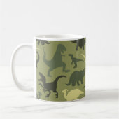 Mug Dinosaure Motif, Dinosaur Silhouette, Votre Nom (Gauche)
