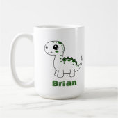 Mug Dinosaure Nom personnalisé Drôle mignon (Gauche)