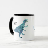 Mug Dinosaure personnalisé de nom (Devant gauche)