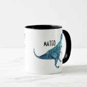 Mug Dinosaure personnalisé de nom (Devant droit)