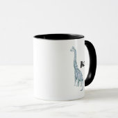 Mug Dinosaure personnalisé de nom (Devant droit)