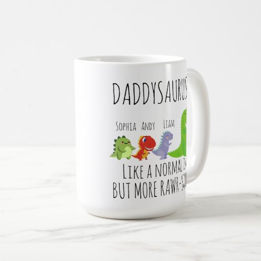 Mug Dinosaure rawr-some Daddysaurus (Devant droit)