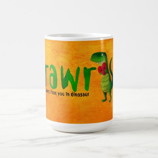 Mug Dinosaure romantique de RAWR T-rex (Centre)