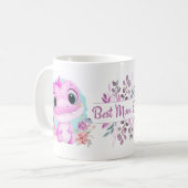 Mug Dinosaure Rose Cute Floral Meilleure Maman Jamais (Devant gauche)