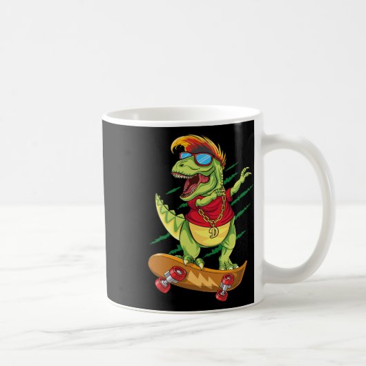Mug Dinosaure skater cool planche à roulettes Dabbing (Droite)
