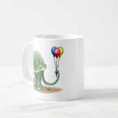 Mug Dinosaure tenant Ballons Anniversaire (Devant gauche)