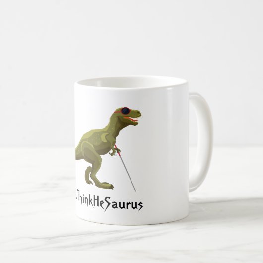 Mug Dinosaure Vert (Devant droit)