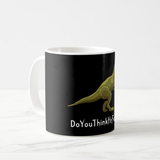 Mug Dinosaure Vert Aveugle (Devant gauche)