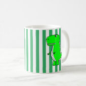 Mug Dinosaure Vert Blancs Vert (Devant droit)