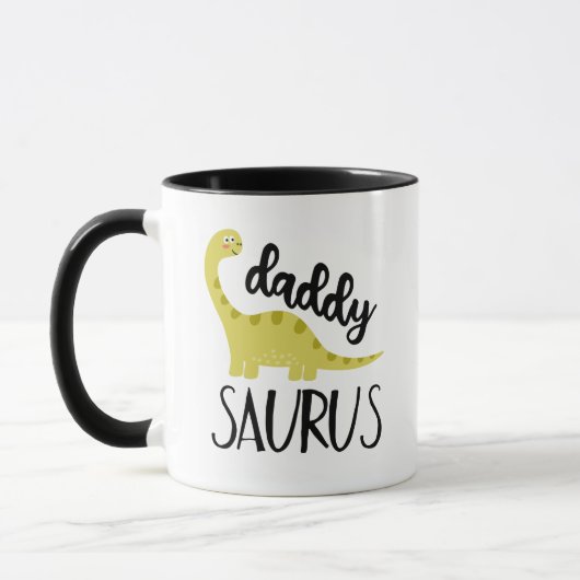 Mug Dinosaure vert de Saurus de papa (Gauche)