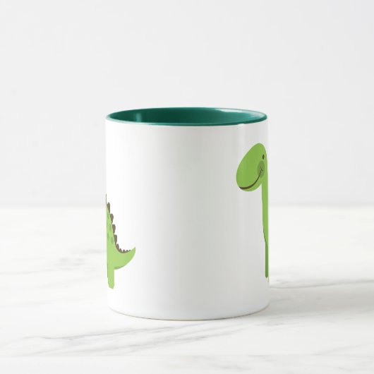 Mug Dinosaure vert mignon (Centre)