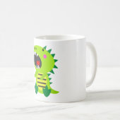 Mug Dinosaure vert RAWR (Devant droit)