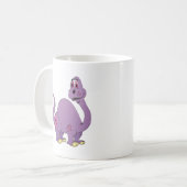 Mug Dinosaure violet à long cou (Devant gauche)