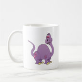 Mug Dinosaure violet à long cou (Gauche)