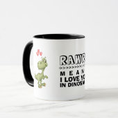 Mug Dinosaures amusants Cadeau de la Saint Valentin (Devant gauche)