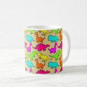 Mug Dinosaures colorés (Devant droit)