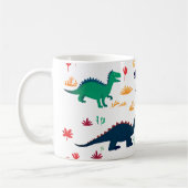 Mug Dinosaures colorés mignon Motif (Gauche)