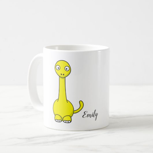 Mug Dinosaures colorés mignons personnalisables de (Devant gauche)