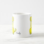 Mug Dinosaures colorés mignons personnalisables de (Centre)
