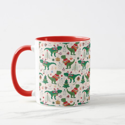 Mug Dinosaures dans Sweaters Motif de Noël (Gauche)