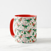 Mug Dinosaures dans Sweaters Motif de Noël (Devant gauche)