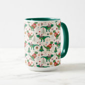 Mug Dinosaures dans Sweaters Motif de Noël (Devant droit)