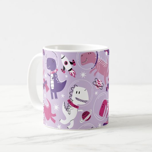 Mug Dinosaures de l'espace, Dinosaures mignons, Étoile (Devant gauche)