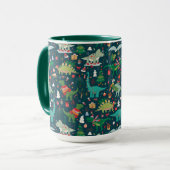 Mug Dinosaures festifs Motif de Noël (Devant gauche)