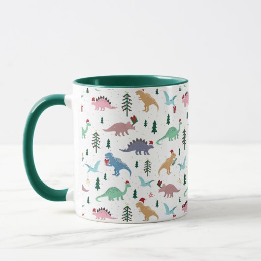 Mug Dinosaures festifs Motif de Noël (Gauche)