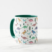 Mug Dinosaures festifs Motif de Noël (Devant gauche)
