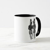 Mug Dinosaures Hommes Sortent La Nuit (Devant droit)