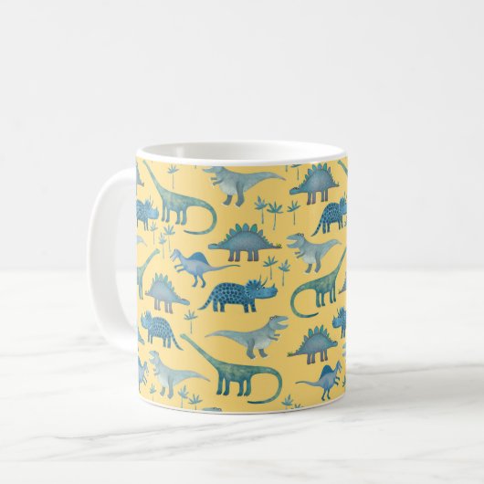 Mug Dinosaures jaune (Devant gauche)
