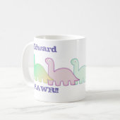 Mug Dinosaures Mignons Couleurs Pastel (Devant gauche)