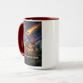 Mug Dinosaures regardant le météore entrant (Devant gauche)