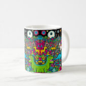 Mug Dinosaures trippés (Devant droit)