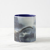 Mug Dinosaures Vintage, Barapasaurus avec Nuages d'Ora (Centre)
