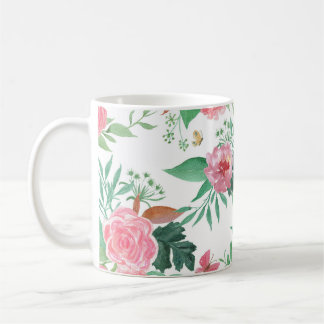 Mug Dinosaures Vintage motif floral