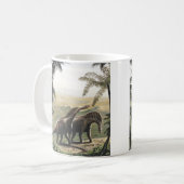 Mug Dinosaures vintages, Amargasaurus aux palmiers (Devant gauche)