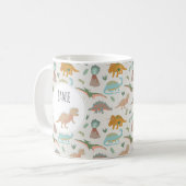 Mug Dinosaurs Kids Boho Dinosaur Custom Name (Devant gauche)