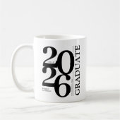 Mug Diplômé 2024 Tendance Noir Diplômé (Gauche)