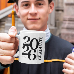 Mug Diplômé 2024 Tendance Noir Diplômé